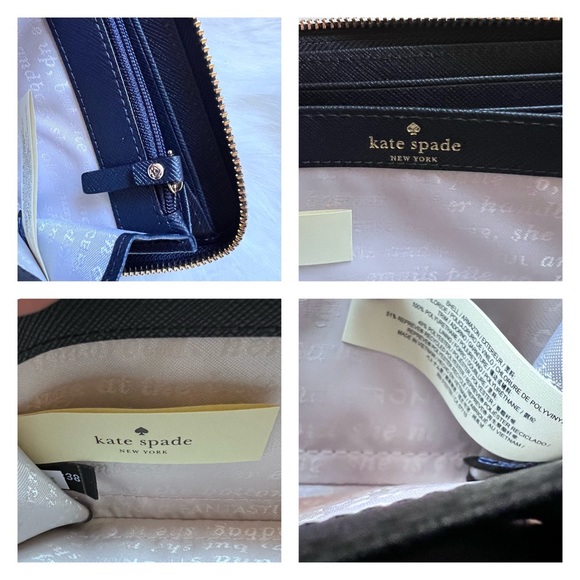 New! Rare KATE SPADE Cameron Street Daisy Lacey Leather Zip Around Wallet - Picture 7 of 7